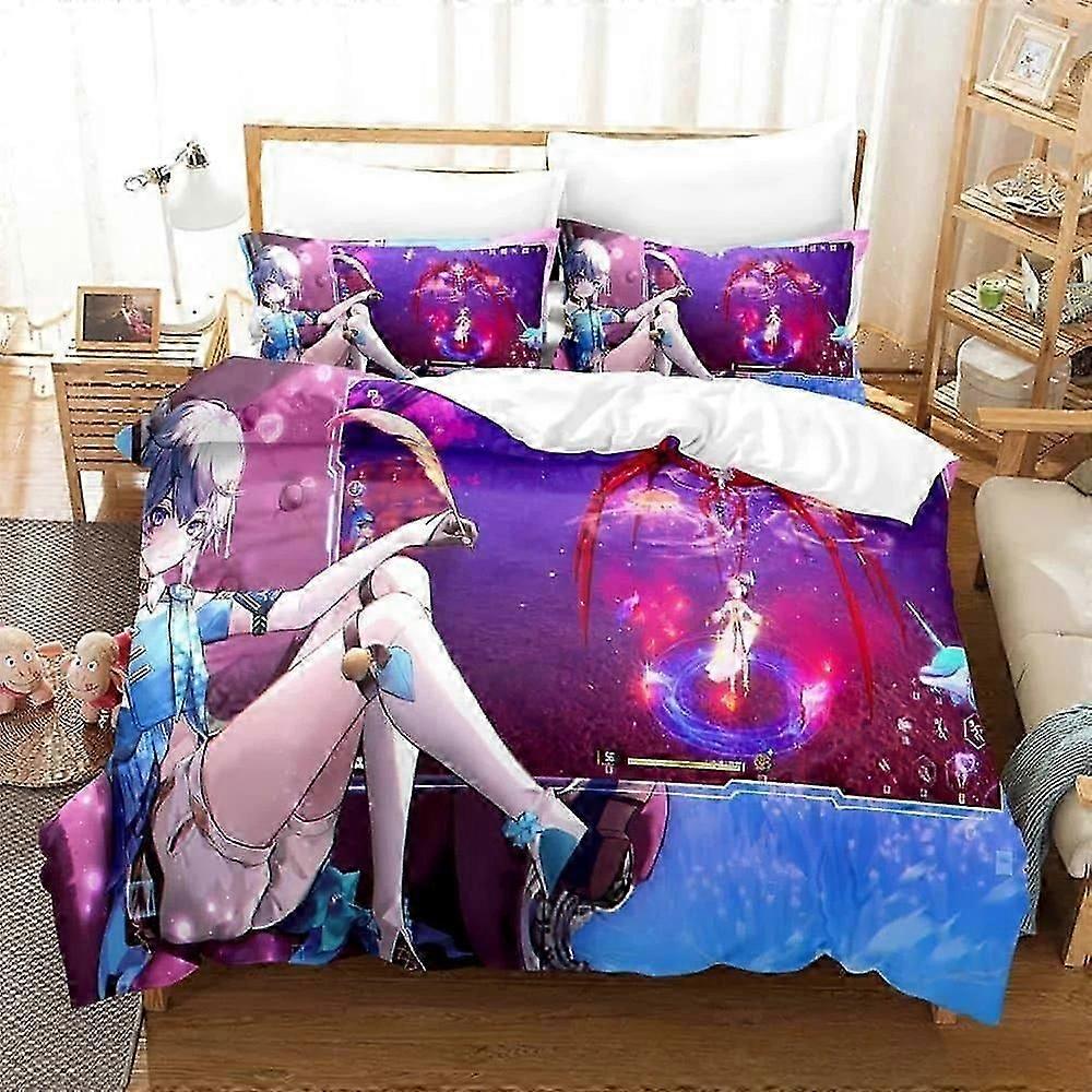 o1849 Lençóis ing Game Tower of Fantasy Conjunto de cama Conjunto de cama Adulto Kid Quarto Conjuntos de capa de edredão Lençóis fVV1849