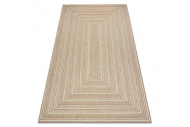 FLAT 48962265 Sisal carpet Geometric - natural beige straw color, string