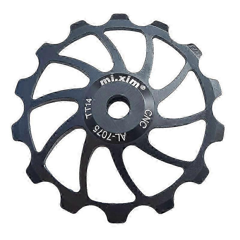 Xim אופני כביש גלגלת קרמיקה 14T אחורי מעביר מיסב גלגל מדריך אופניים רולר חלקי אופניים Blac