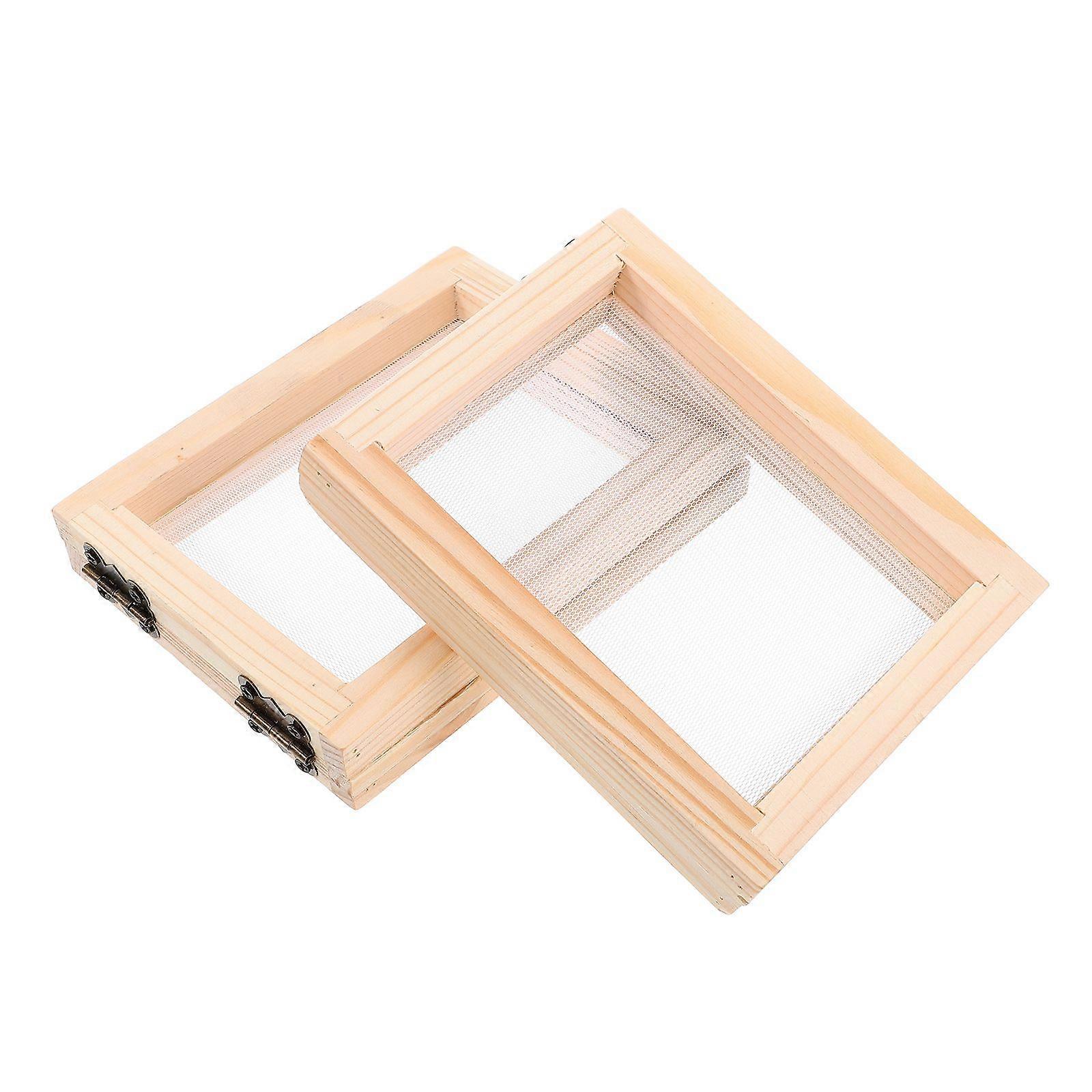 2pcs Paper Making Molds Paper Making Mold Paper Making Screen Paper Frames For Screens For Paper Making Screen For Paper Making Frame For Paper Making