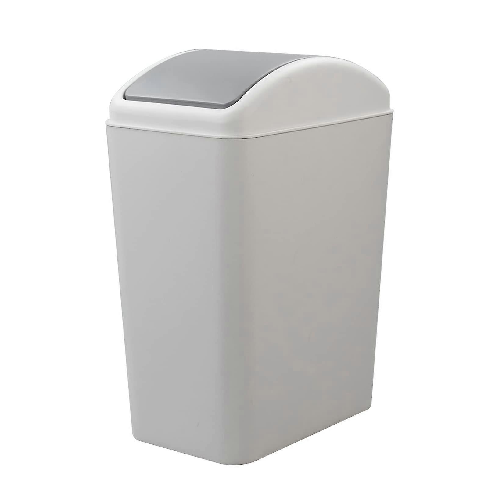 1 Pack Plastic Waste Can Grey Can Garbage Trash Can 4.5 Gallon