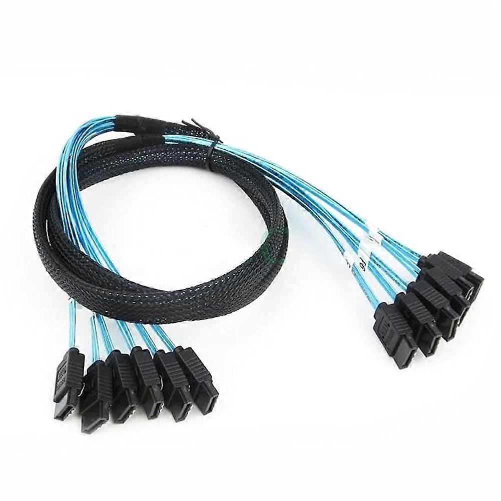 Connectors 4pcs/Set 6pcs/Set SATA III 6Gbps SAS Cable for ServerSATA 7 Pin to SATA 7 Pin Hard Drive Data Cable(1m) - CN