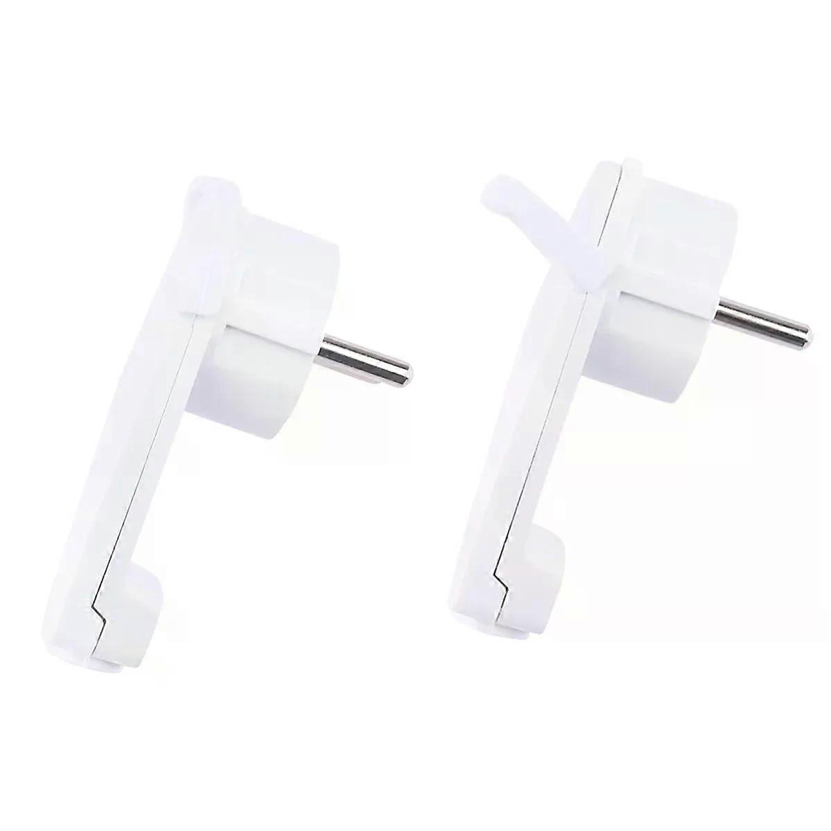2pcs White Schuko Angled Plug Flat Schuko Flat Plug 250 V (16 A) Schuko Plug Schuko Plug Flat Eu Plug