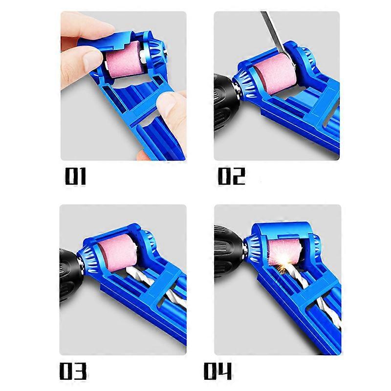 Portable Drill Bit Sharpener Twist Drilling Bit Grinder Corundum Grinding Polishing Wheel Tool 