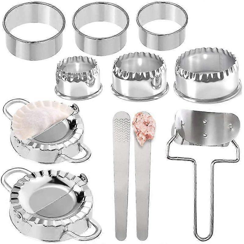 11 Piece Dumpling Maker Set, 2 Dumpling Makers + 7 Dumpling Skin Molds + 2