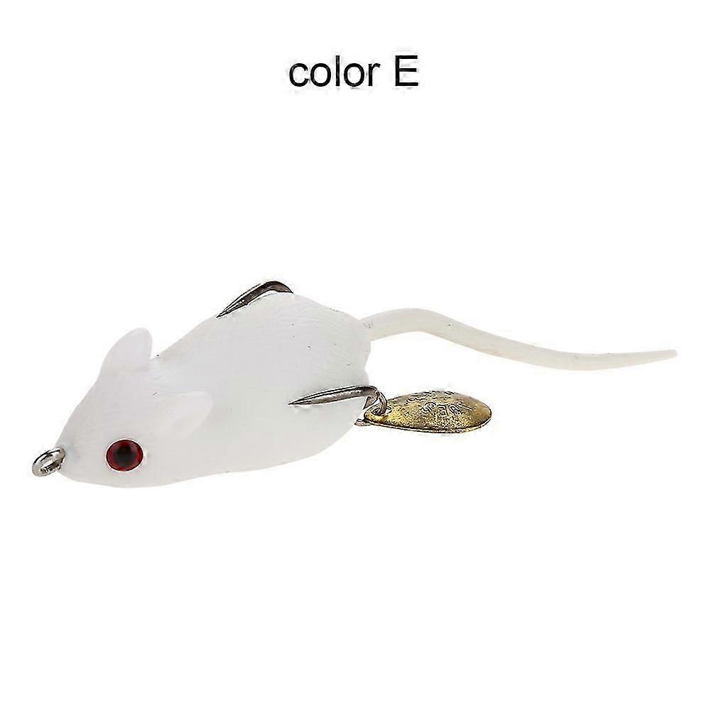 Artificial Bait Mouse Shape Rat Hard Fishing Lures Dual Hooks Tackle Accessory (E)