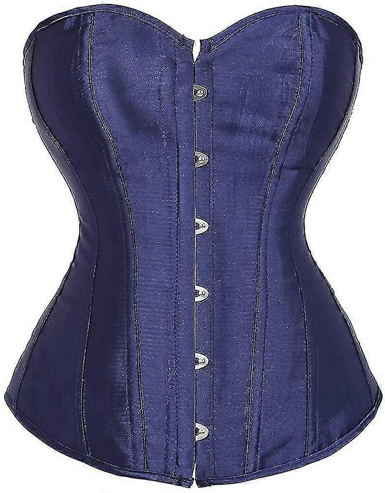נשים של מחוך Bustier העליון סקסי הלבשה תחתונה קובע שחור סאטן מותניים סינצ'ר