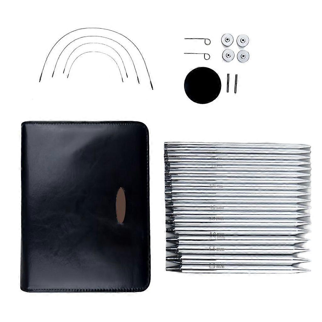 Circular Knitting Needle Set Round Knitting Needle with Case and Accessories