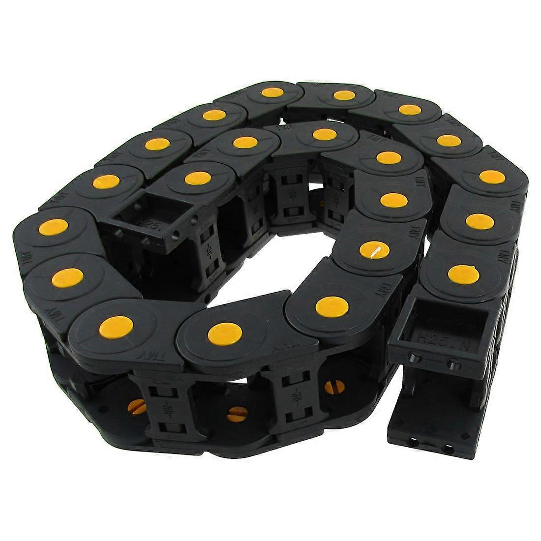 Qtqgoitem Black Plastic 41.3' Length 25X38mm Towline Cable Drag Chain (model: 1af 2ce 149 655 d18)