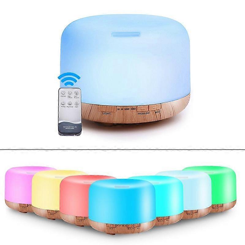 T500 Remote Control Wood Pattern Air Humidifier