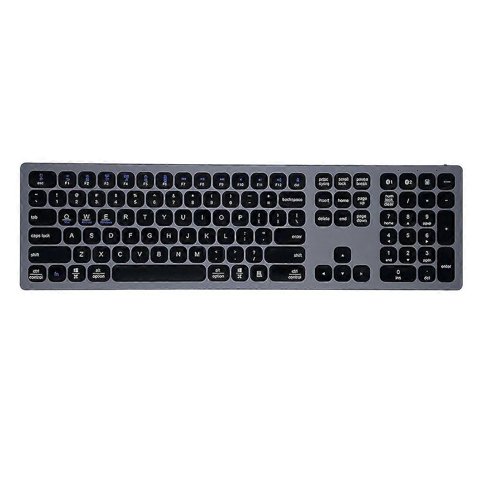 BT Keyboard Multi-Device Rechargeable Bluetooth-compatible Keyboard Aluminum Wireless Type-C Rechargeable Keyboard