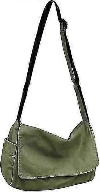 Canvas Crossbody Bag for Women Men, Large Canvas Shoulder Bags Tote Bag For School Travel Casual Daily, 38CM*24CM*16CM