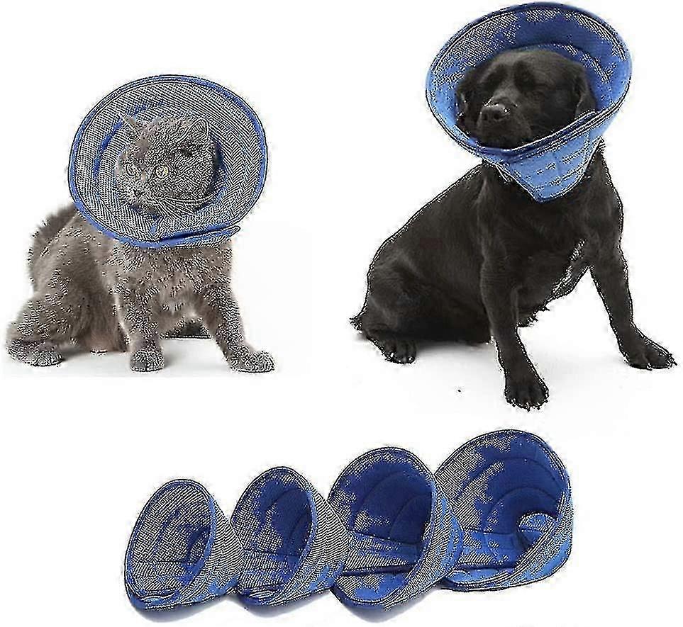 Breathable Mesh Elizabethan Collar for Pets - Adjustable E-Cone with Soft Edges & Lightweight Design for Post-Surgery Recovery (5 Sizes)_MM2