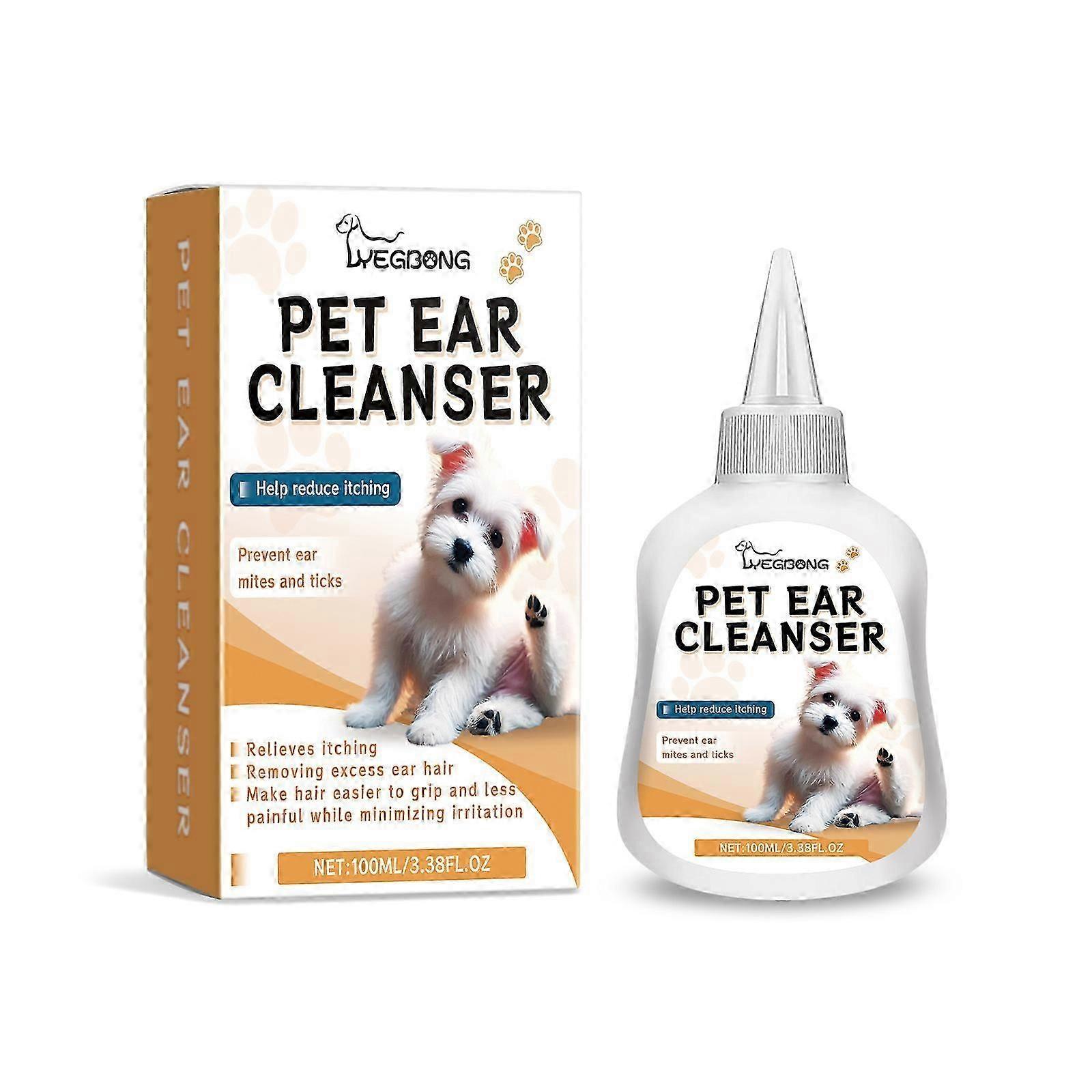 Pet Ear Drops, Efficient Ear Mite Solution, Cat & Dog Universal Ear Cleaner 1-3PCS