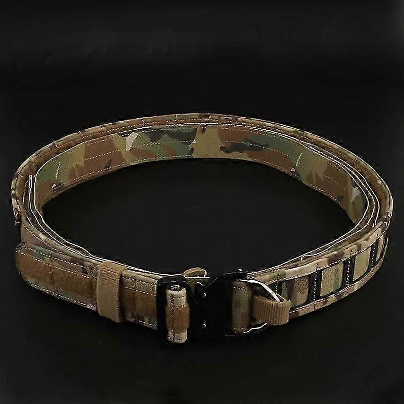 Tactical Molle Belt for Men Hunting Accessories Shooting Airsoft CS Combat Quick Release Paintball Waist Camo Belt