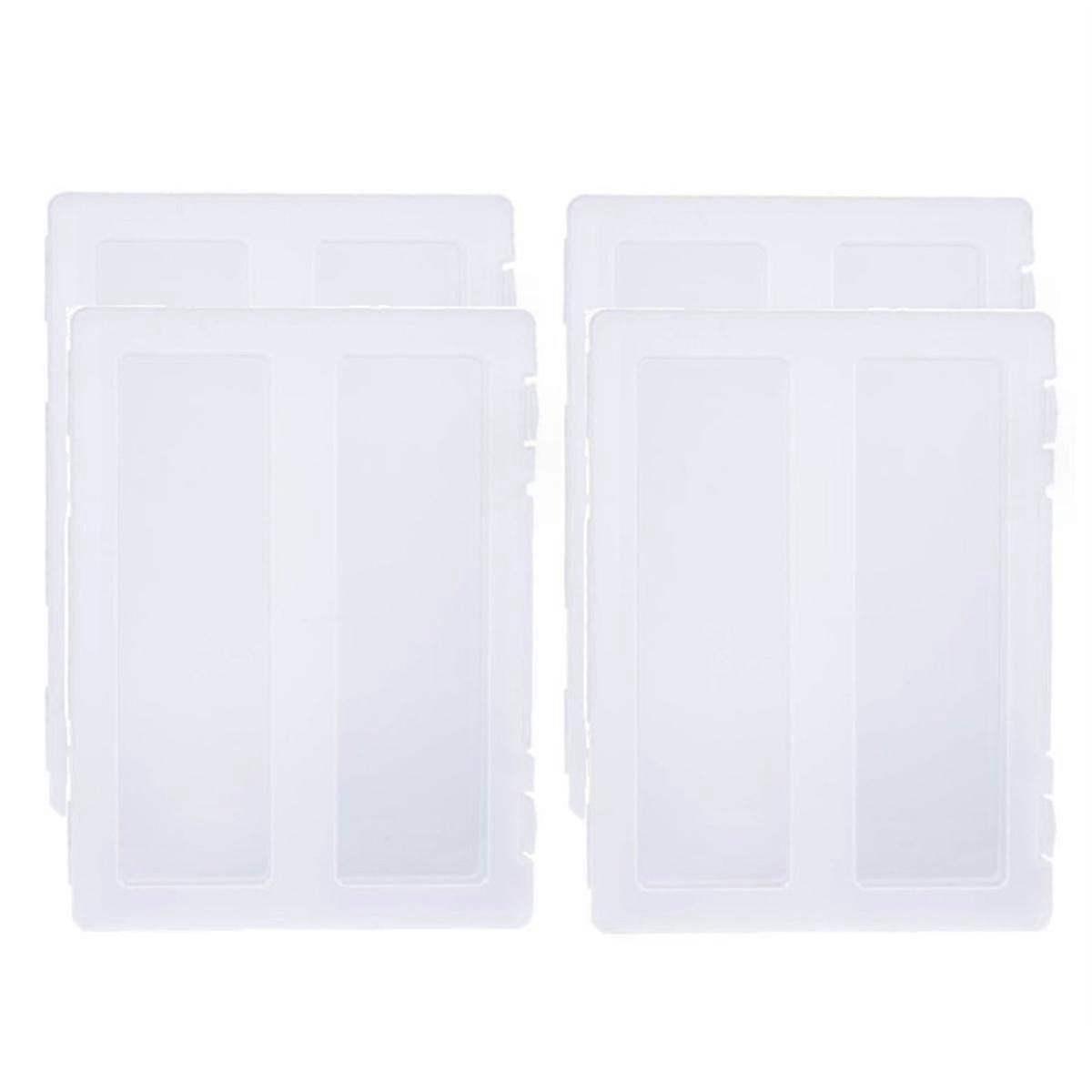 4 Pack A4 File Portable Project Case,Plastic Storage Box for 8.5x11In Letter Paper, Scrapbook Docum