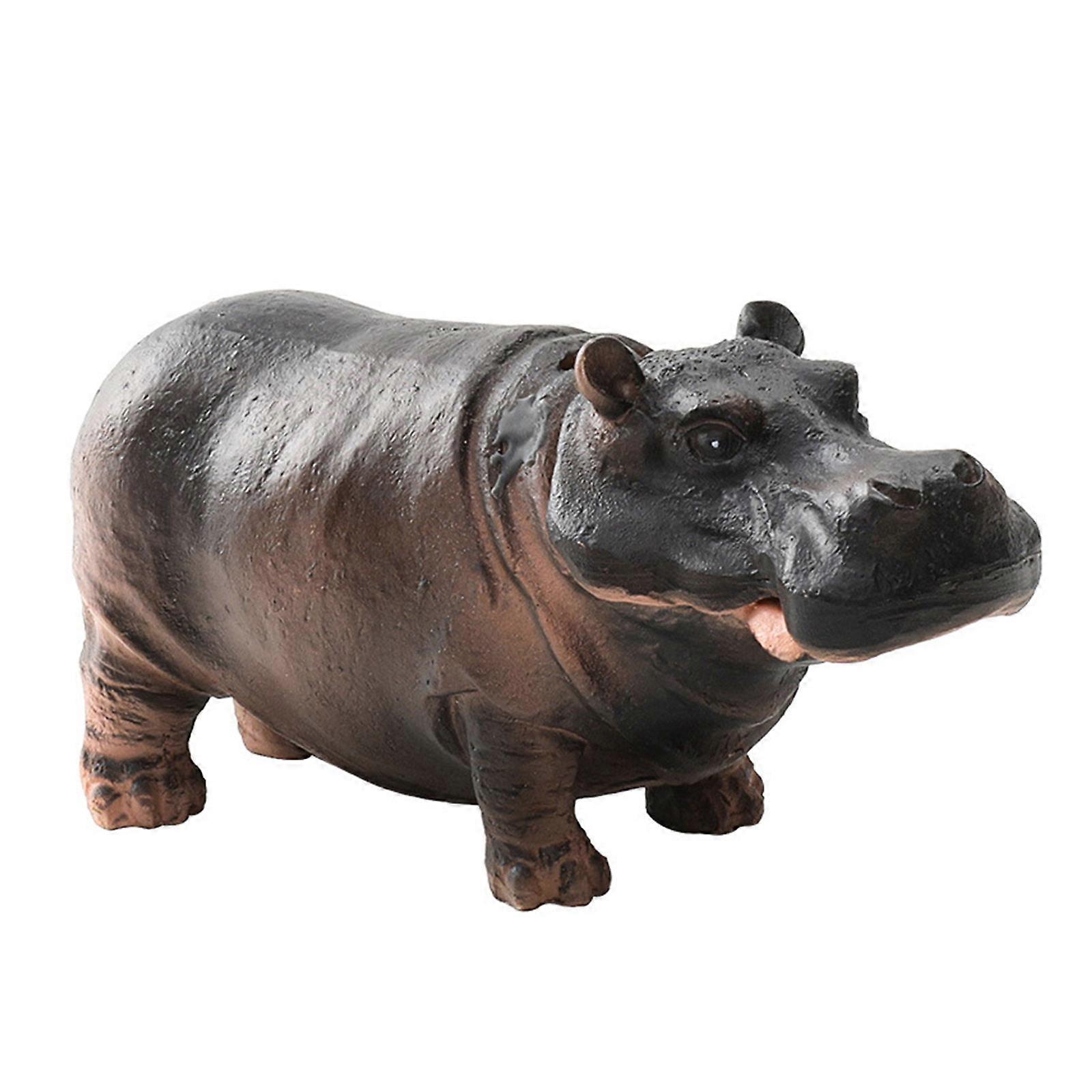 Hippos Shape Fish Tanks Decoration Resins Fish Tanks Landscaping Ornaments for Enthusiasts and Professional Displays