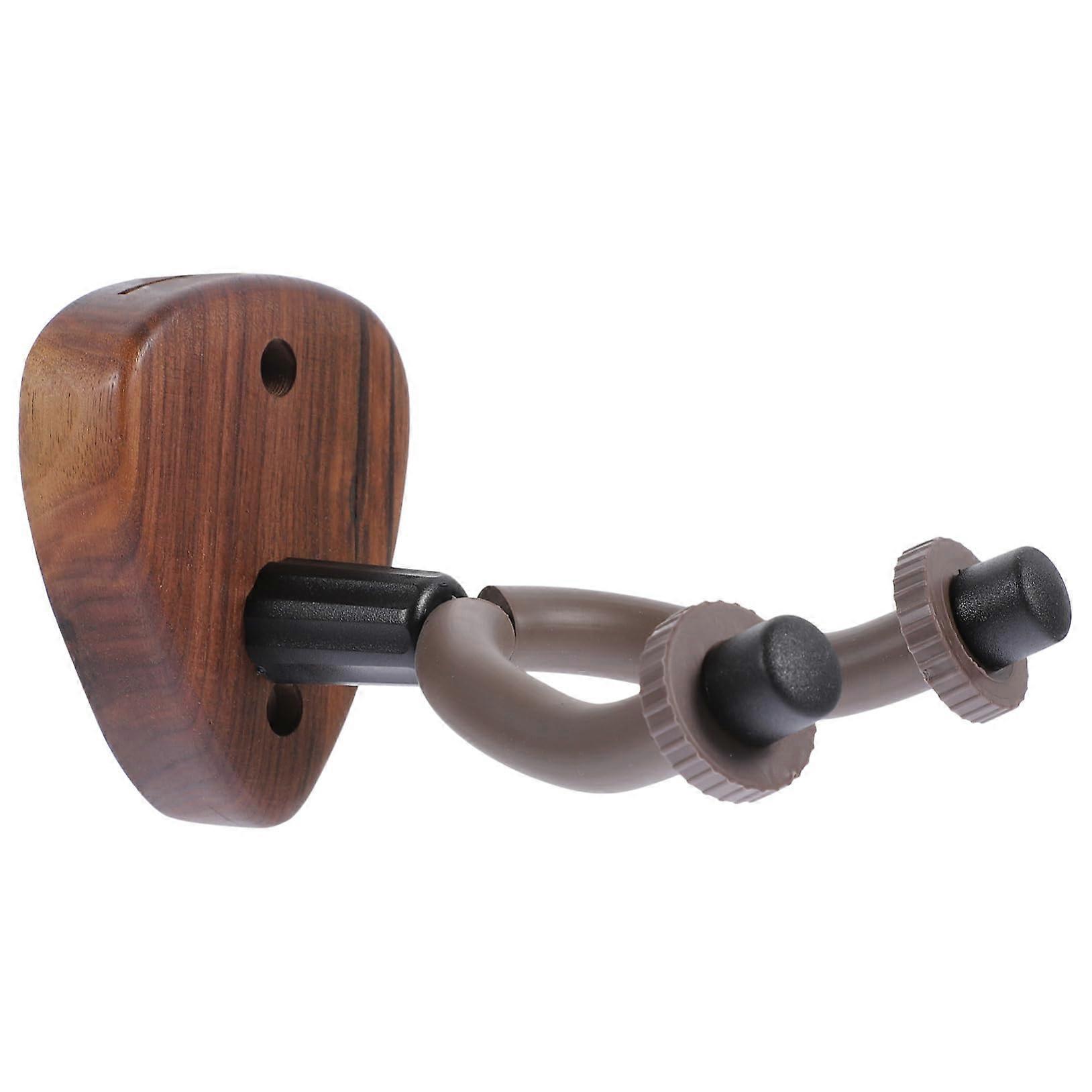 Walnut Wall Mounted Guitar Holder for Classical Guitars and Ukuleles - Durable Solid Wood, Stylish Design, Easy Installation