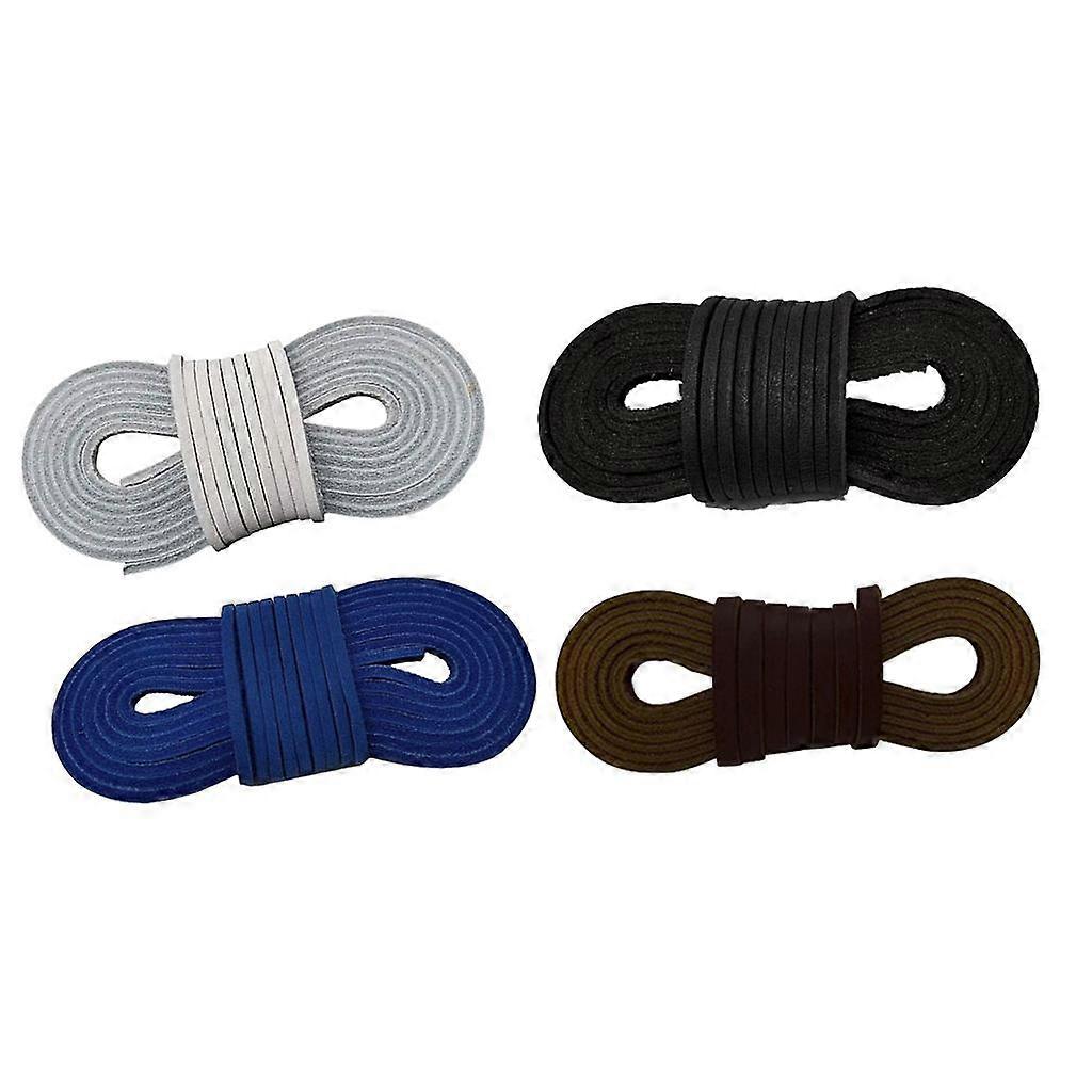 4 Pack Lacci In Pelle Bovina Scarpa Stivali Lacci Stringhe 72x0.1inch