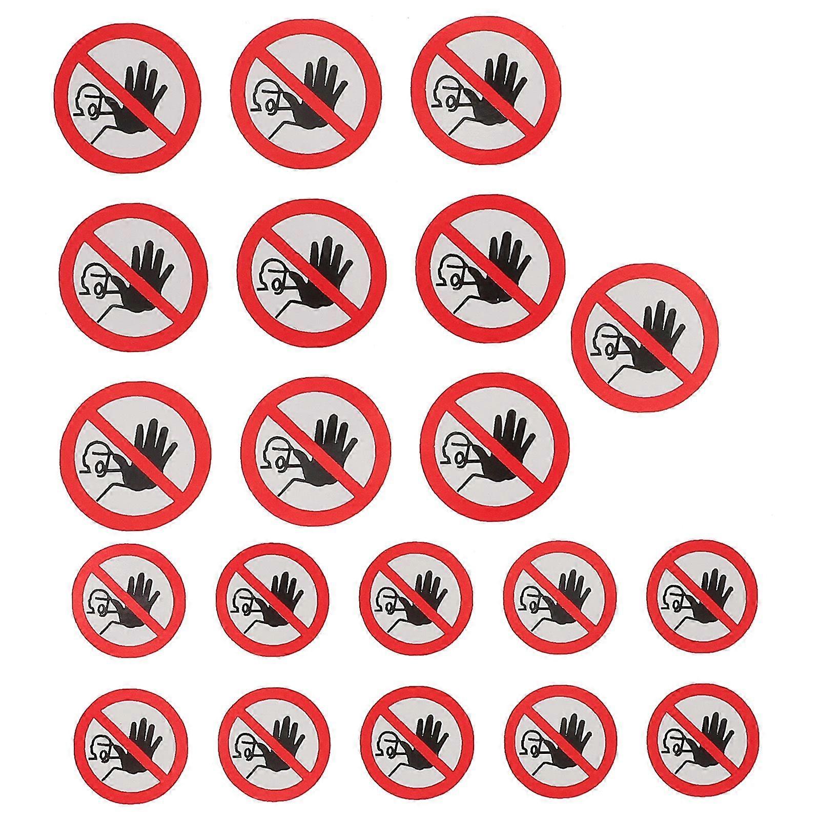 20 pcs No Entrance Signs Do Not Entrance Warning Signs Self-adhesive Warning Signs Stickers