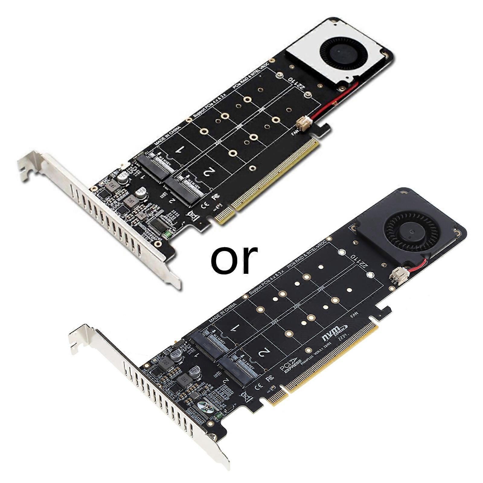 Vier Festplatten für M.2 PCIE für RAID-Karten PCIE 4.0X16 bis 4x32G für M.2 NVME-Adapterkarten Unterstützung für PCI-E Split oder PCI-E für RAI