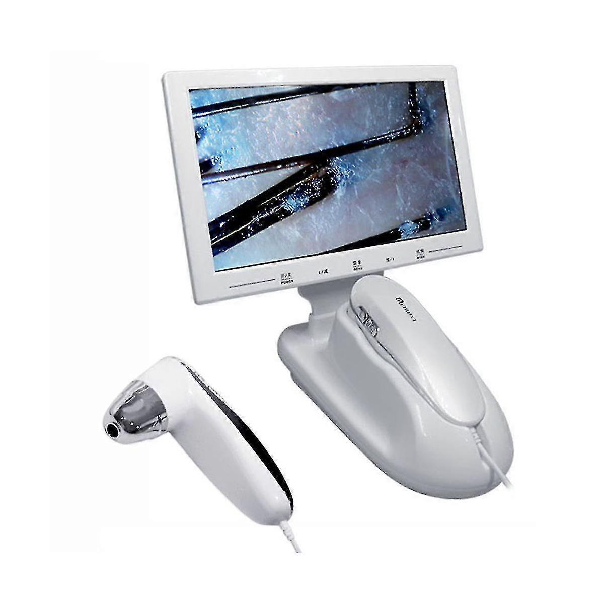 2025 11 pouces écran LCD Peau Cheveux Cuir chevelu Détecteur Détecteur Grossissant Humidité Follicule Pileux 200x Micros