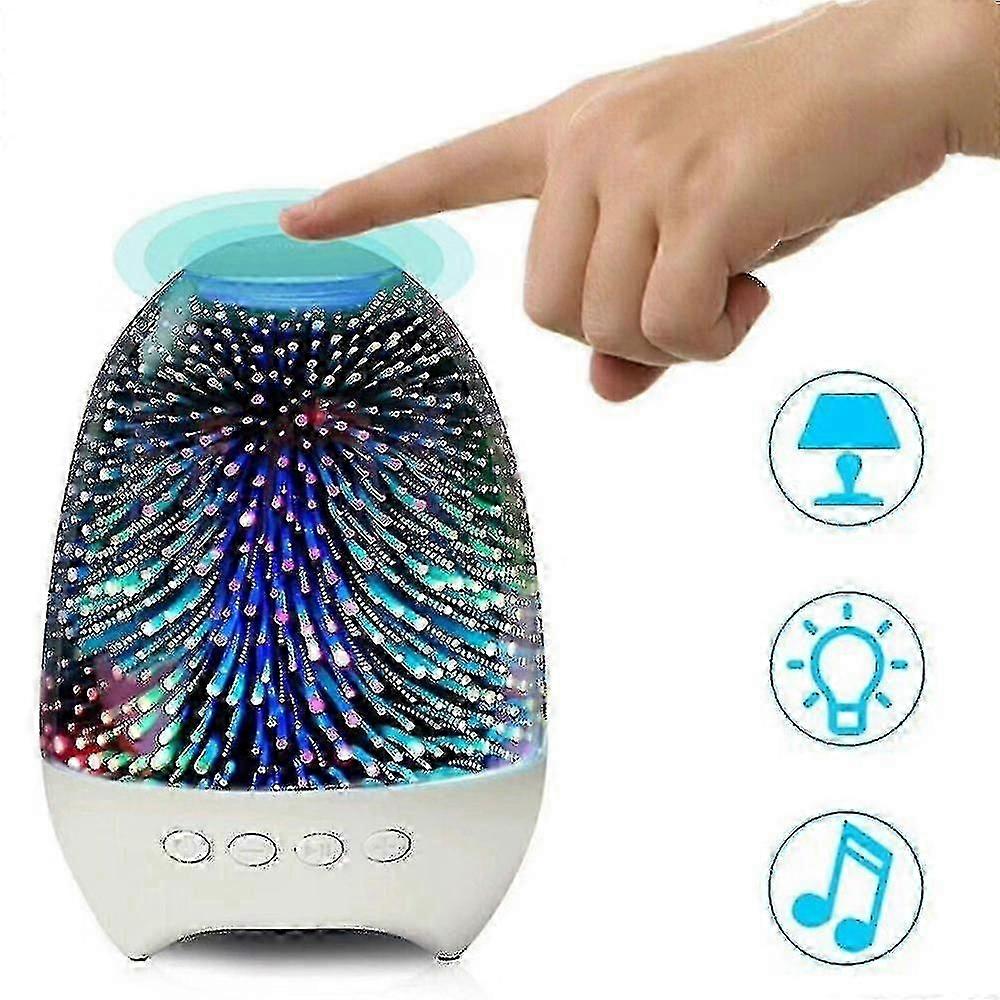 Night Light Bluetooth Speaker, Led Lights Flashing  Wireless Bluetooth