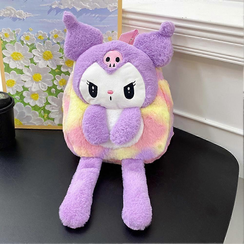 Style 3 (C) 25*26*7cm$Children's cartoon cute plush Kuromi backpack school bag long-legged backpack plush doll travel small backpack