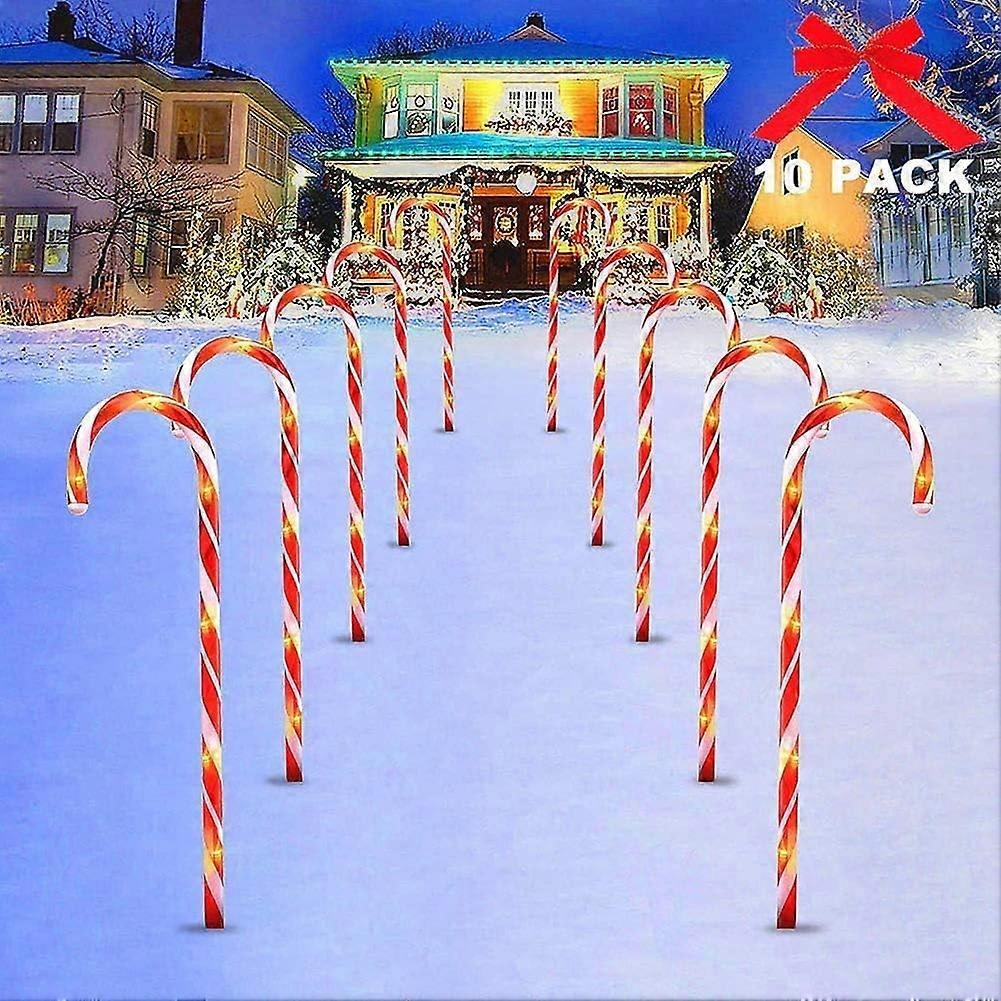 Warm White Candy Cane Pathway Lights