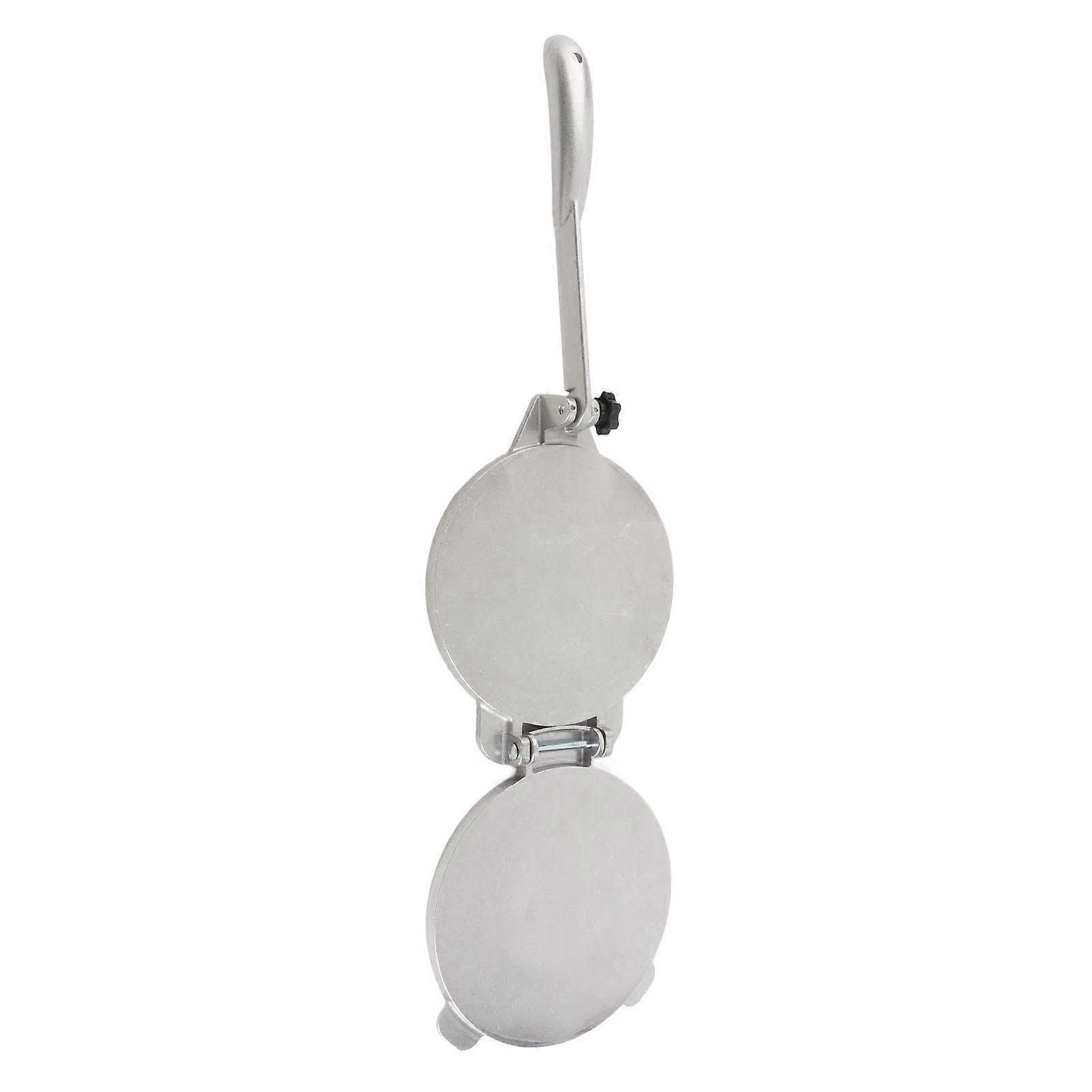 Tortilla Press Aluminum Alloy Manual Tortilla Maker Pressing Tool for Pizza Pie Patty Making 16cm Silver