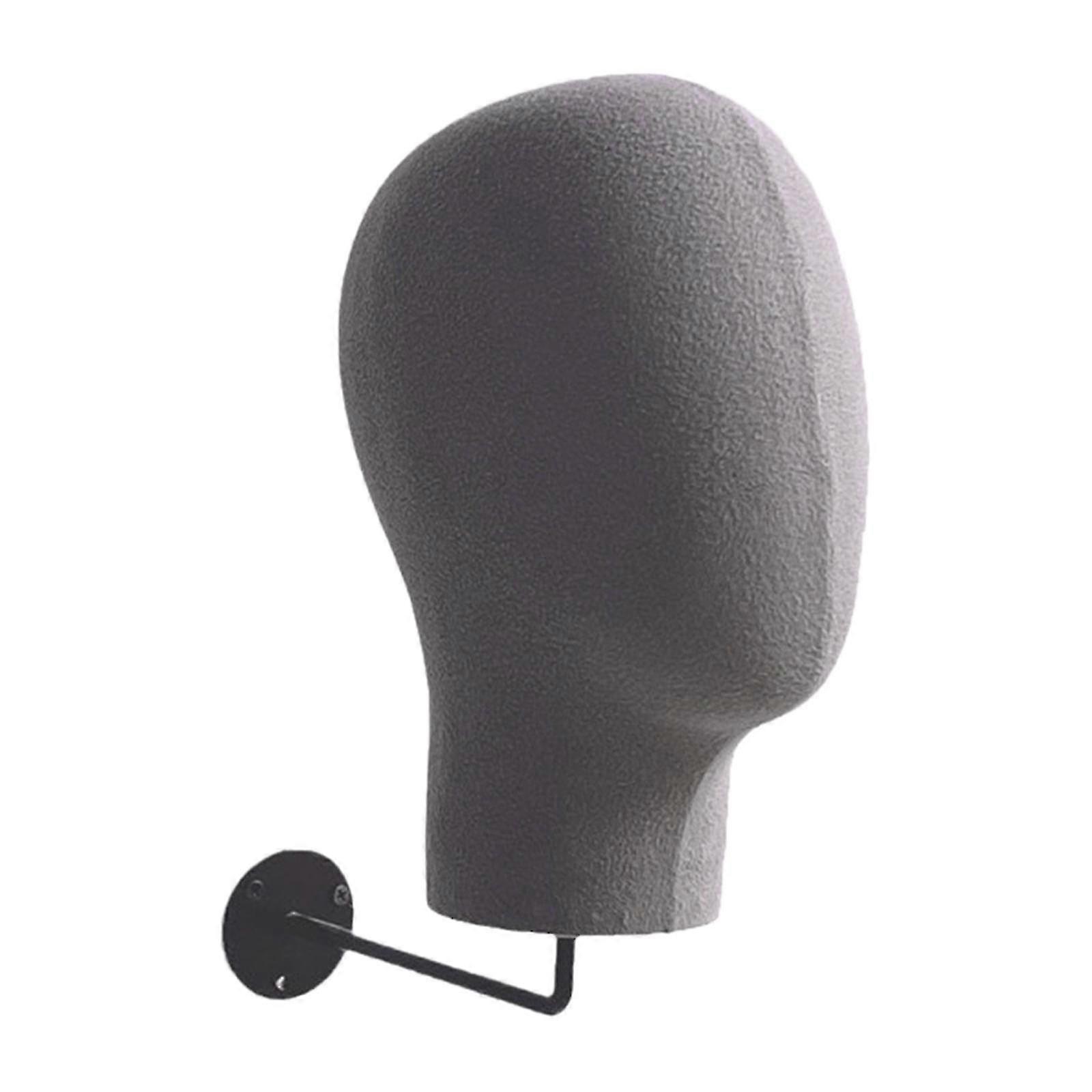 Multipurpose Wig Display Head Model for Cowboy Hat Rack, Wall-Mounted Hanging Wig Stand Suitable for Hats and Glasses Storage