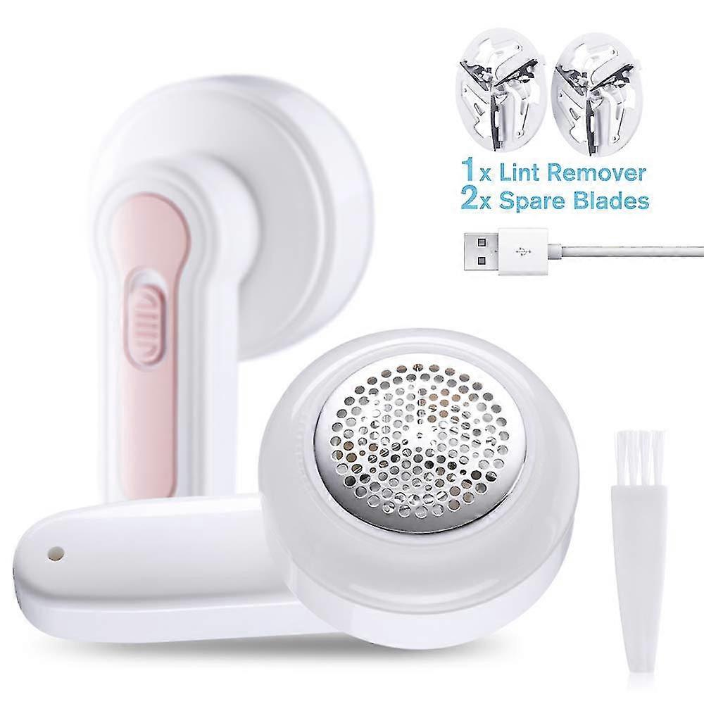 Electric USB Pilling Shaver with 2 Replaceable Blades for Clothes