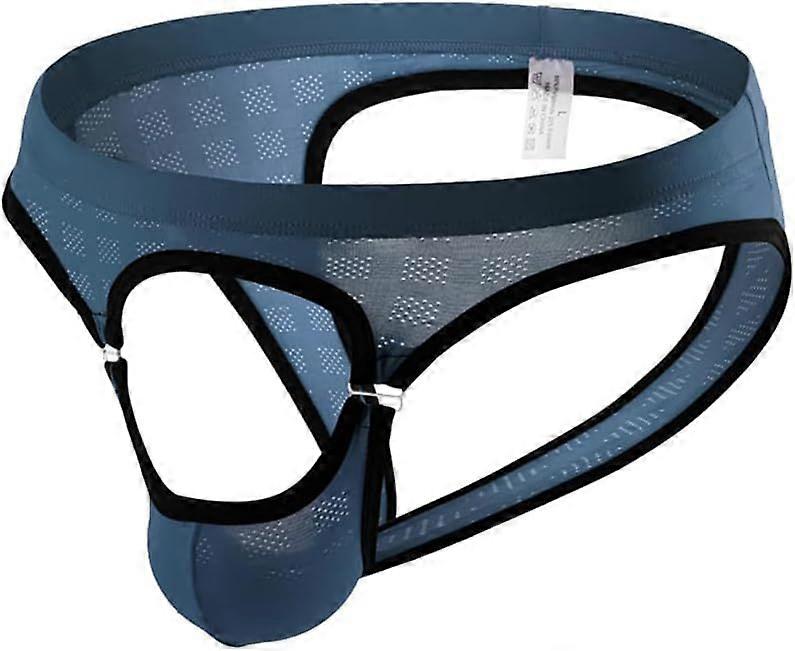 2025 Latest Model Mens Open Front Jockstrap Low Waist Button Closure Triangle