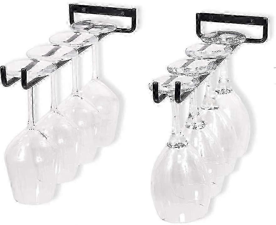 Wine & Beer Glass Hanging Holder - Black (1Pcs)