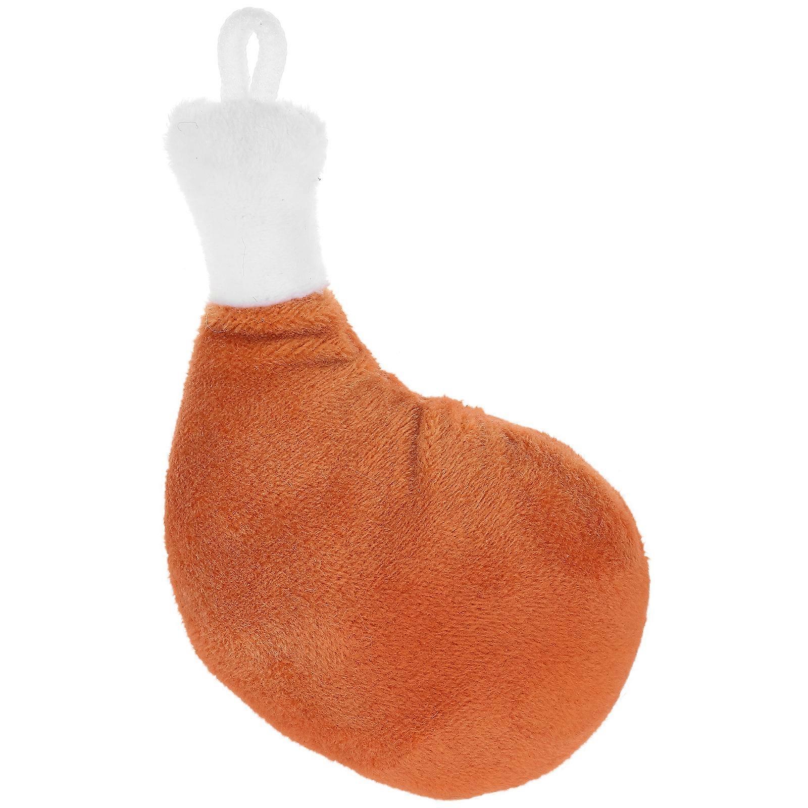 Chicken Leg Shape Plush Chicken Drumstick Hanging Accessory 1Set