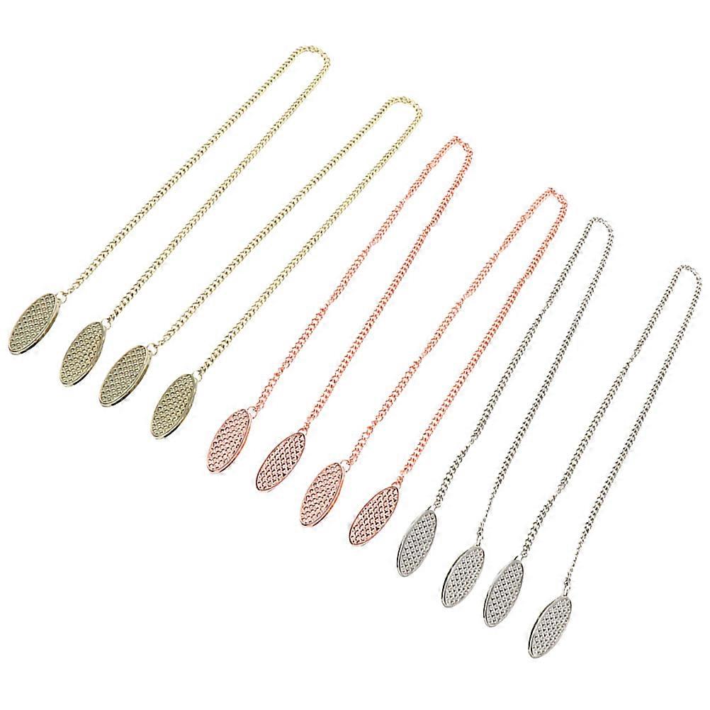 6pcs Metal Napkin Clips with Chain, Reusable Bib Holders for Towel and Napkin Fixing, Home Accessories