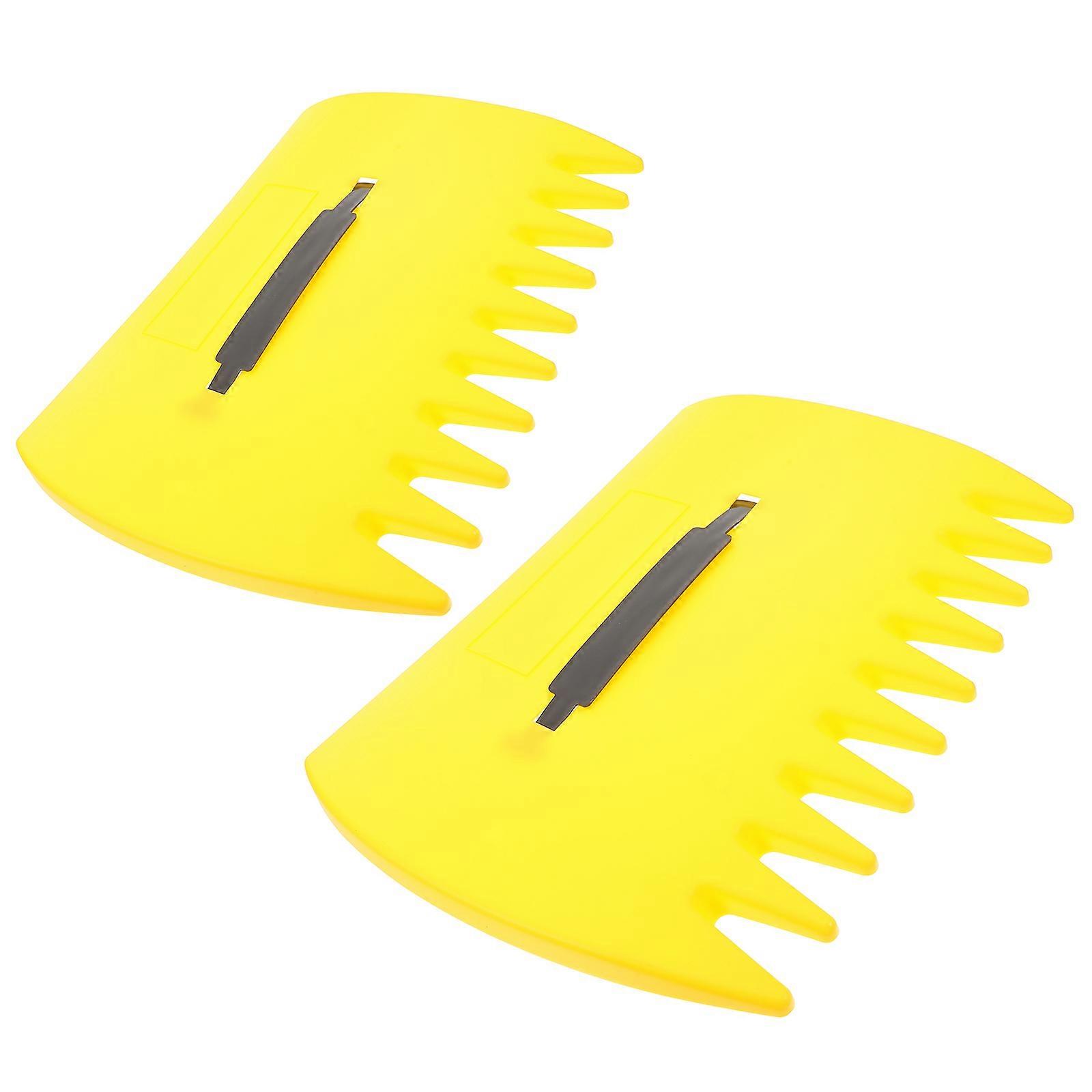 Leaf Rake For Lawns Heavy Duty Comfortable Ground Leveling Rake With Ergonomic Handle For Garden Maintenance Plastic Wide Head 2Pcs