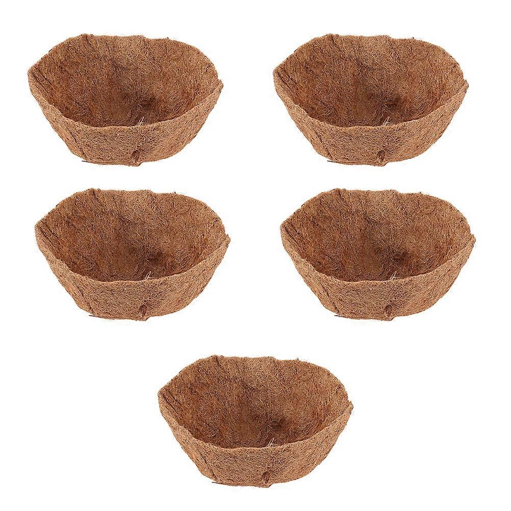 Half Ball Shape Flowerpot Liner Coconut Fiber Planter Mat Hydrophobicity 5Pcs