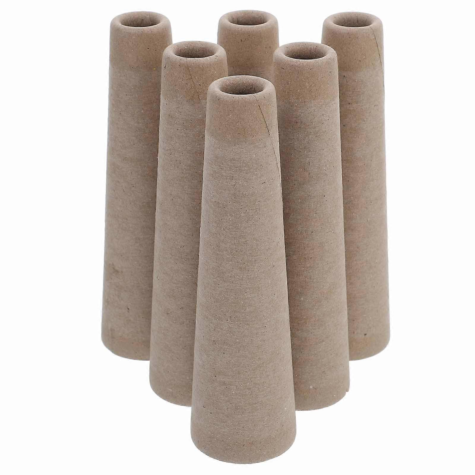 6pcs Yarn Winder Tubes for Hand Knitting Machine   Cardboard Cones for Efficient Thread Winding, Neat Yarn Storage & DIY Crochet Crafting Tool