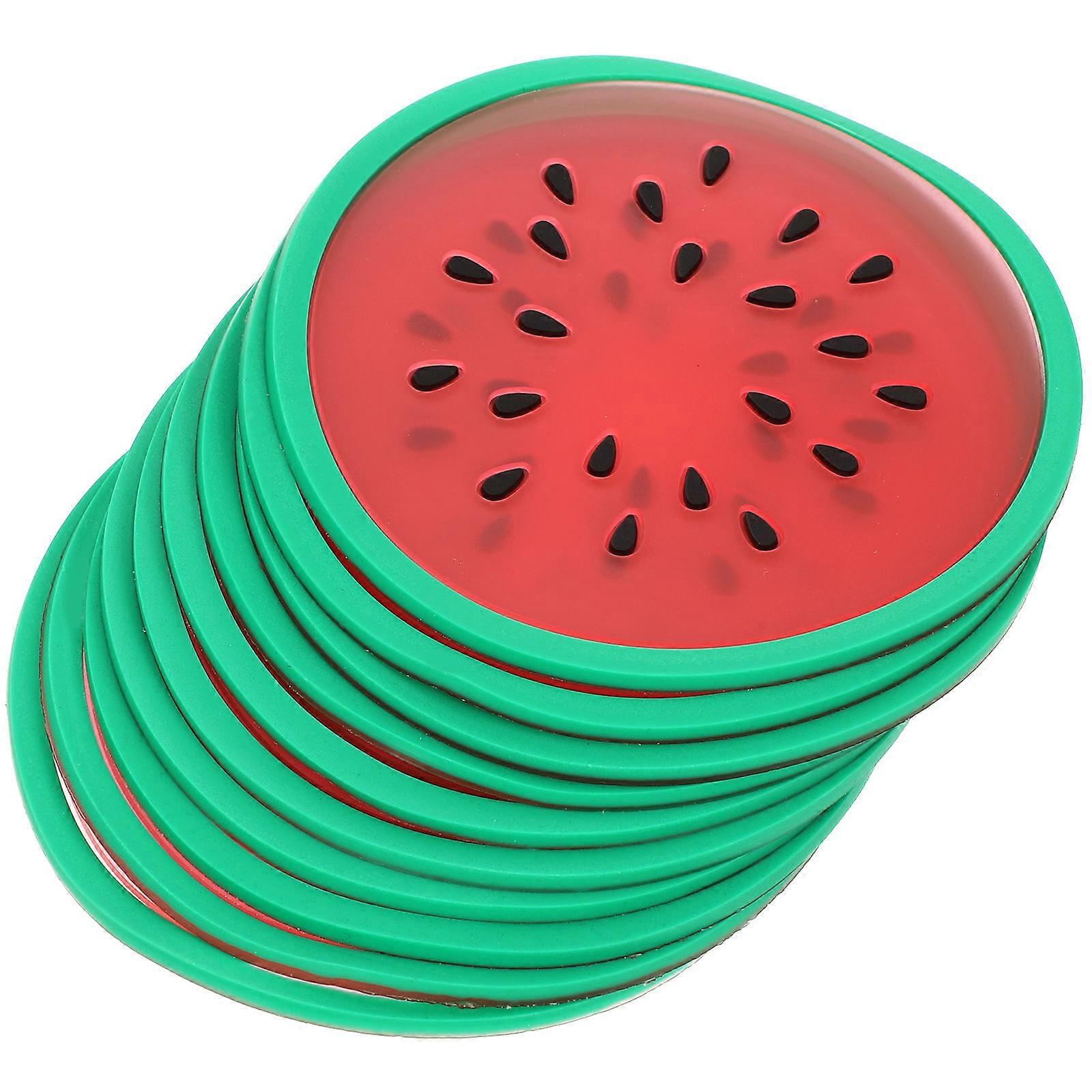 10pcs Fruit Shaped Coasters Colorful Insulated Non Slip Heat Resistant Cup Mats For Home Office For Parties And Table Protection