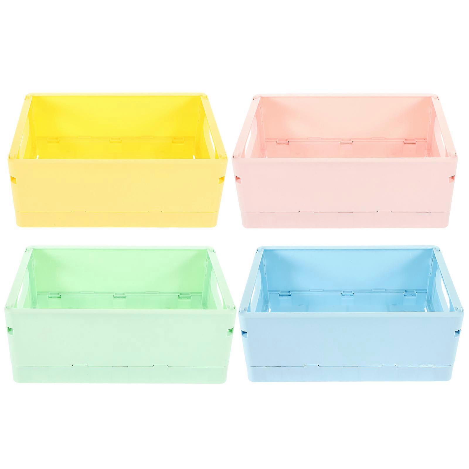 Multipurpose Desktop Storage Organizer Rectangular Modern and Simple 25x16.7x10cm Collapsible 4Pcs