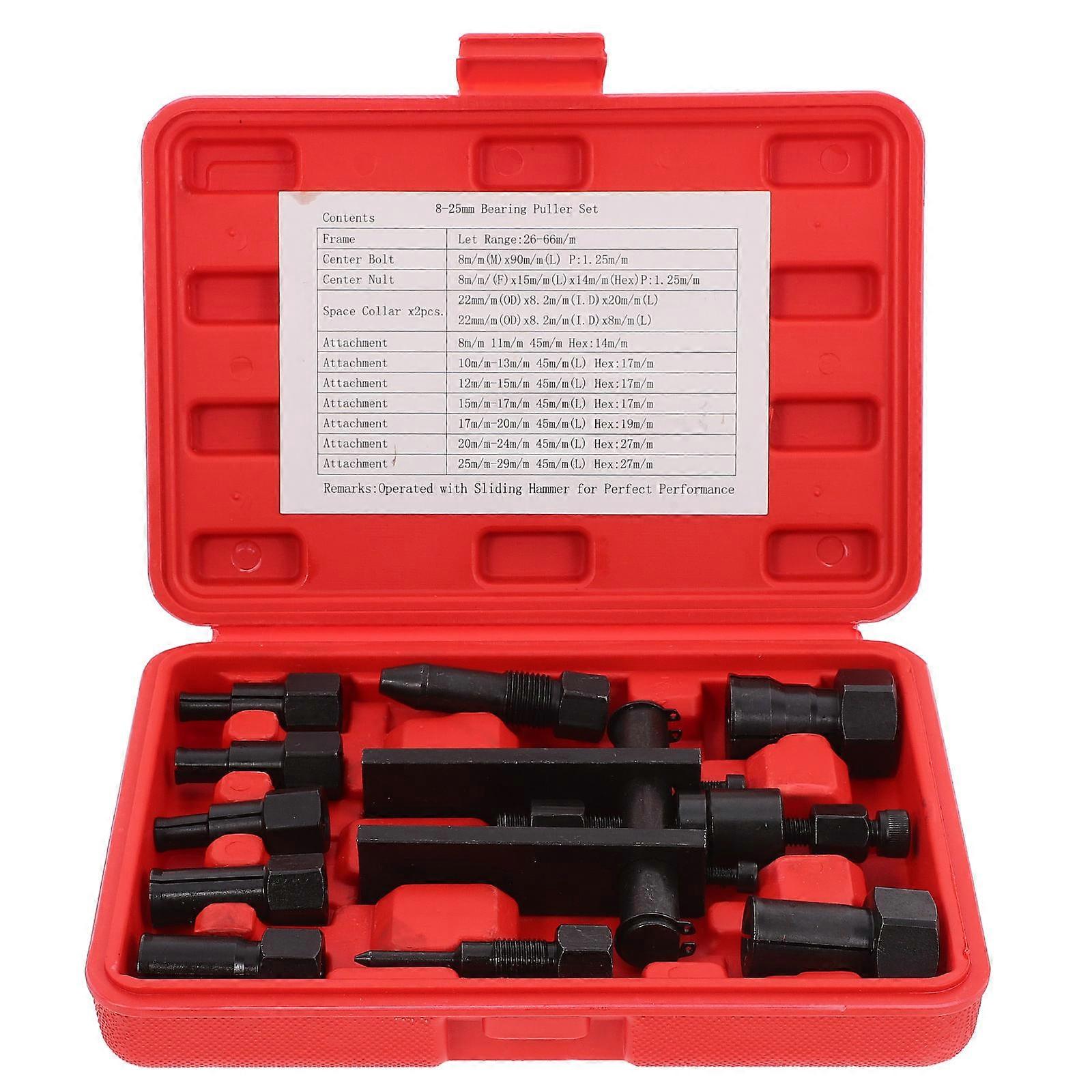 Bearing Puller with Box 10Pcs Red Effort-Saving Motorcycle Tool
