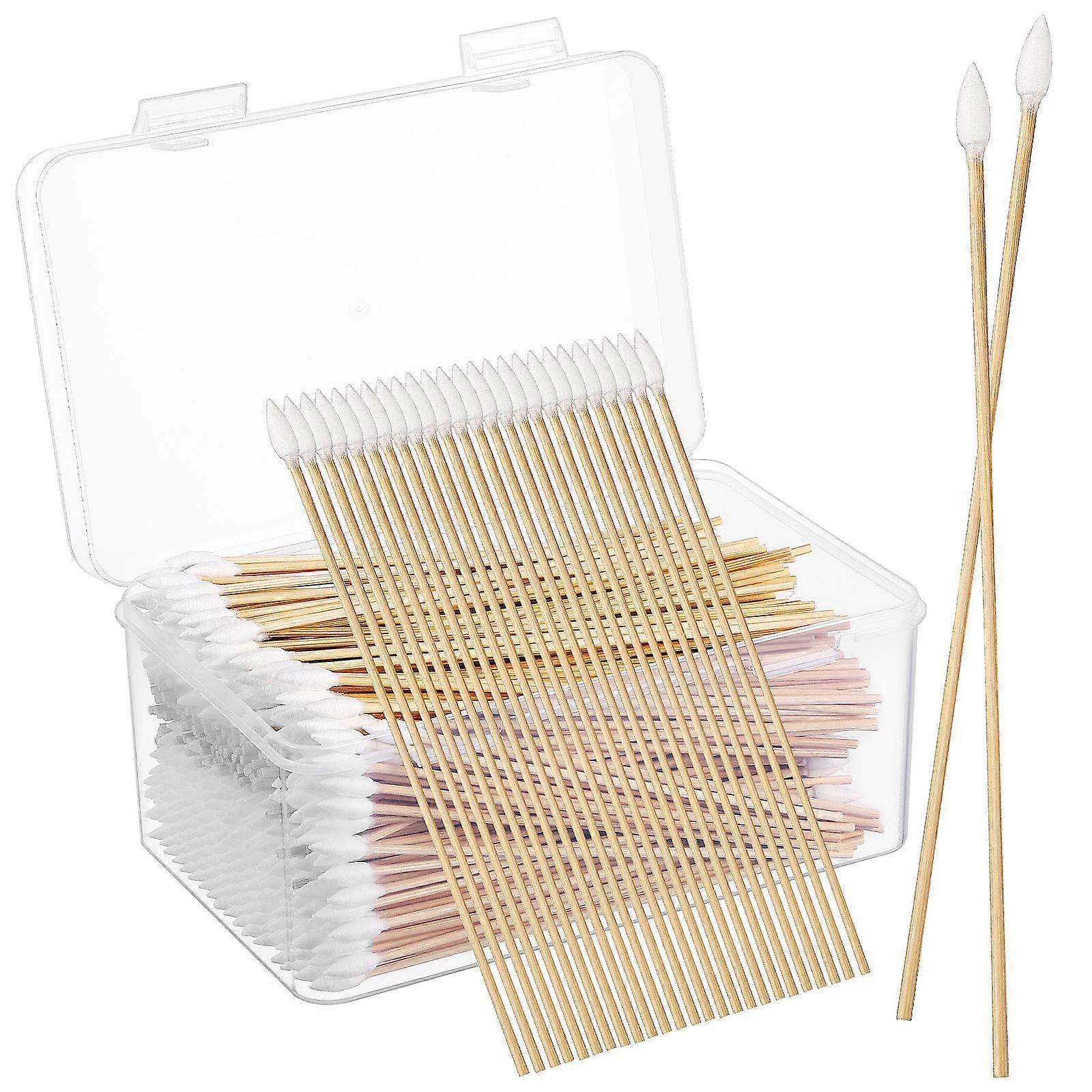 Khaki Precision Cotton Swabs for Makeup with 500Pcs Cotton Swabs Applicator