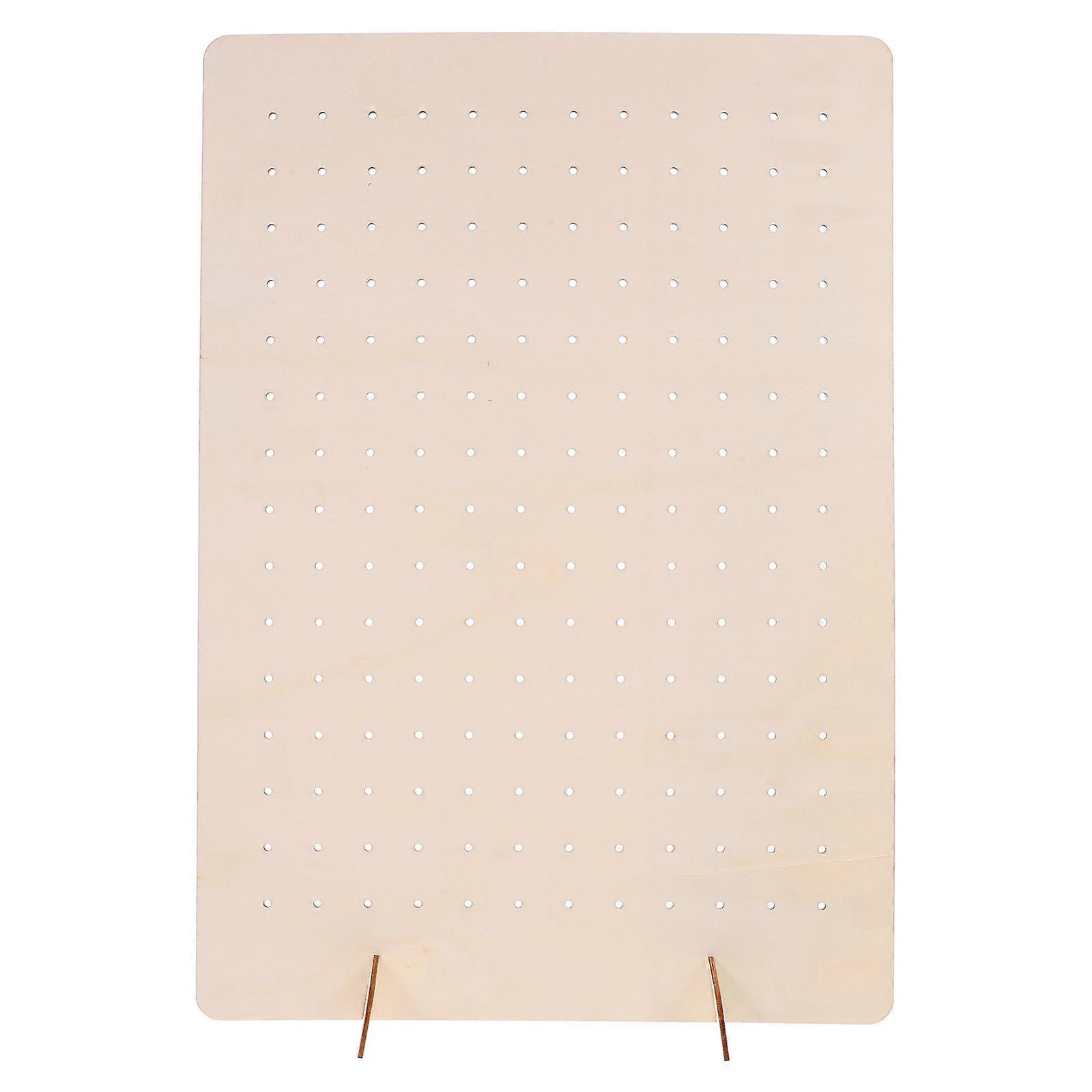 Multifunktionell Pegboard Stand Halsband Hållare Trämaterial Rektangulär Form För Kvinnor 1Pack