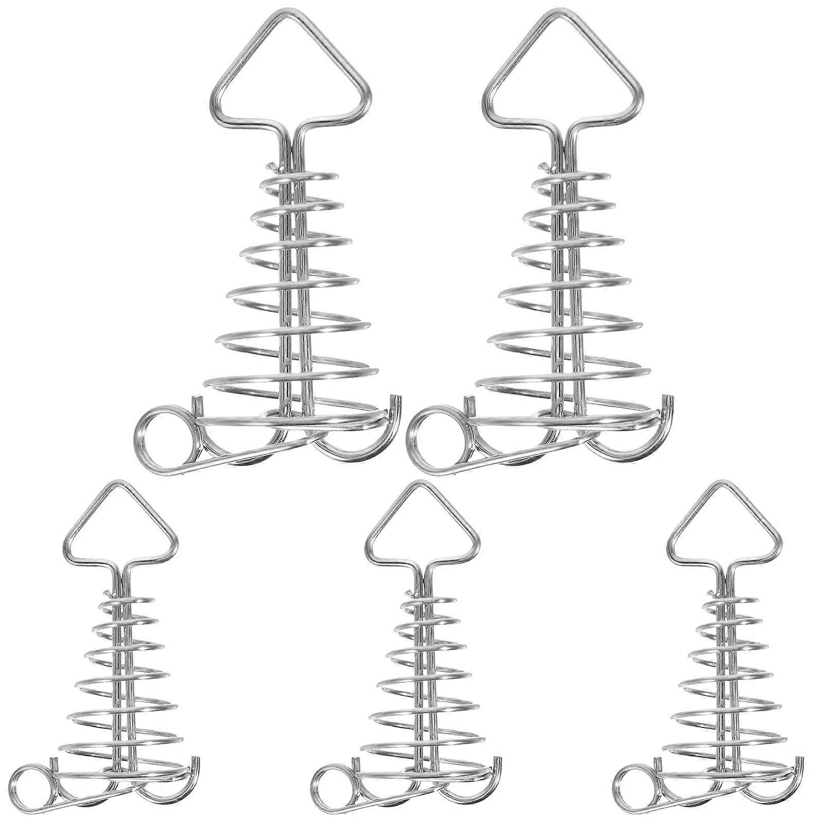 5pcs Durable Steel Tent Rope Tensioners with Fixed Buckles for Camping, Hiking & Outdoor Use – Wind Resistant, Damage Prevention