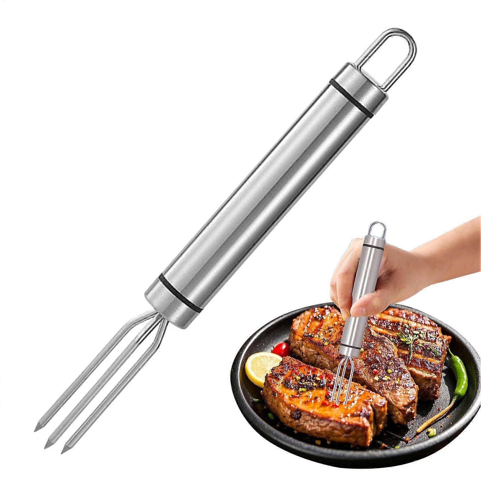 reusable corn holder, stainless steel with ergonomic handle for grill