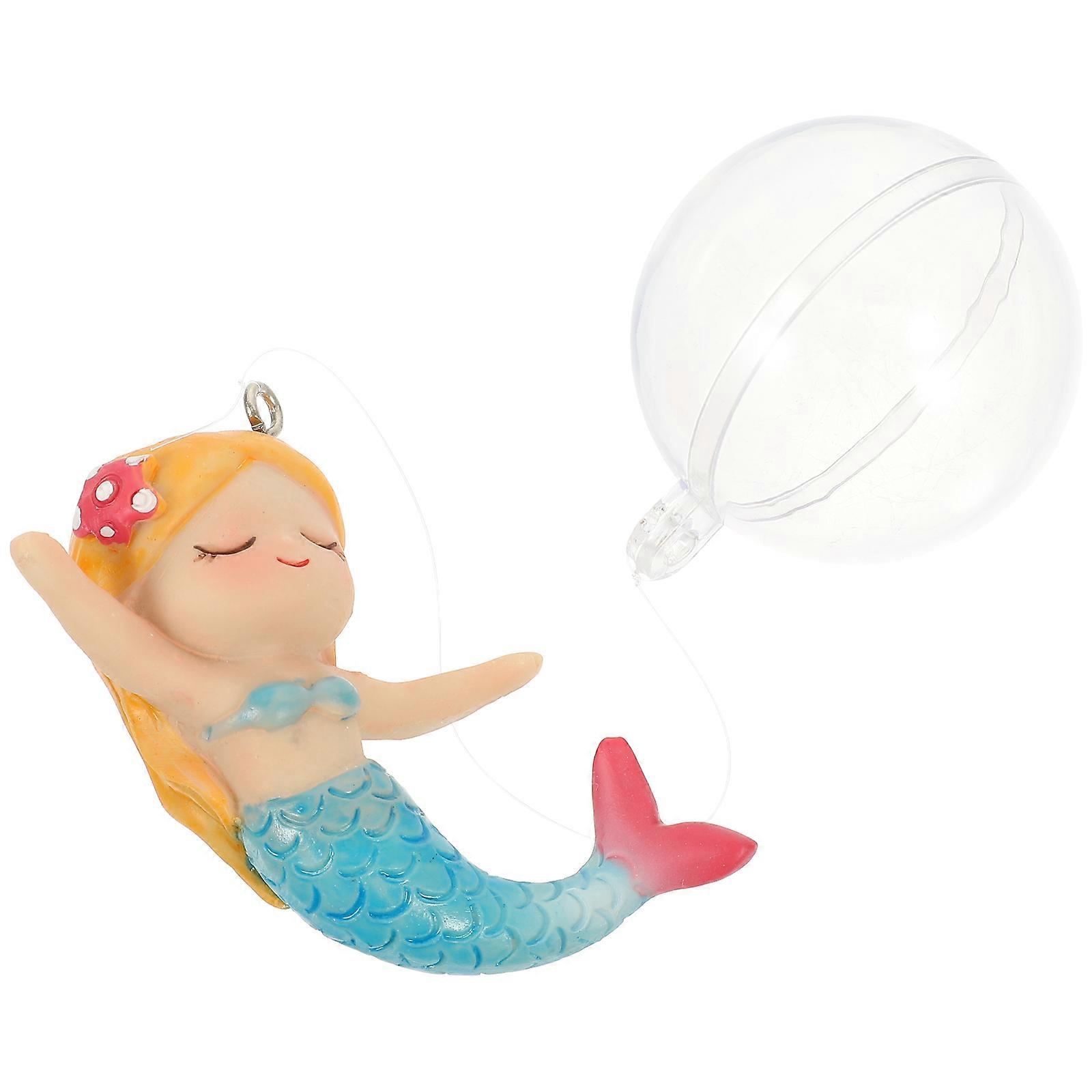 Şık Akvaryum Dekoru Denizkızı Modeli Aşınmaya Dayanıklı Reçine Sevimli Akvaryum Dekoru 1 Adet