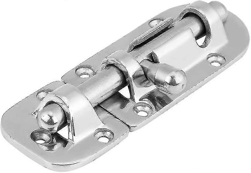 ドア&窓用ステンレス製スライディングバレルボルトロック (シルバー、1個)