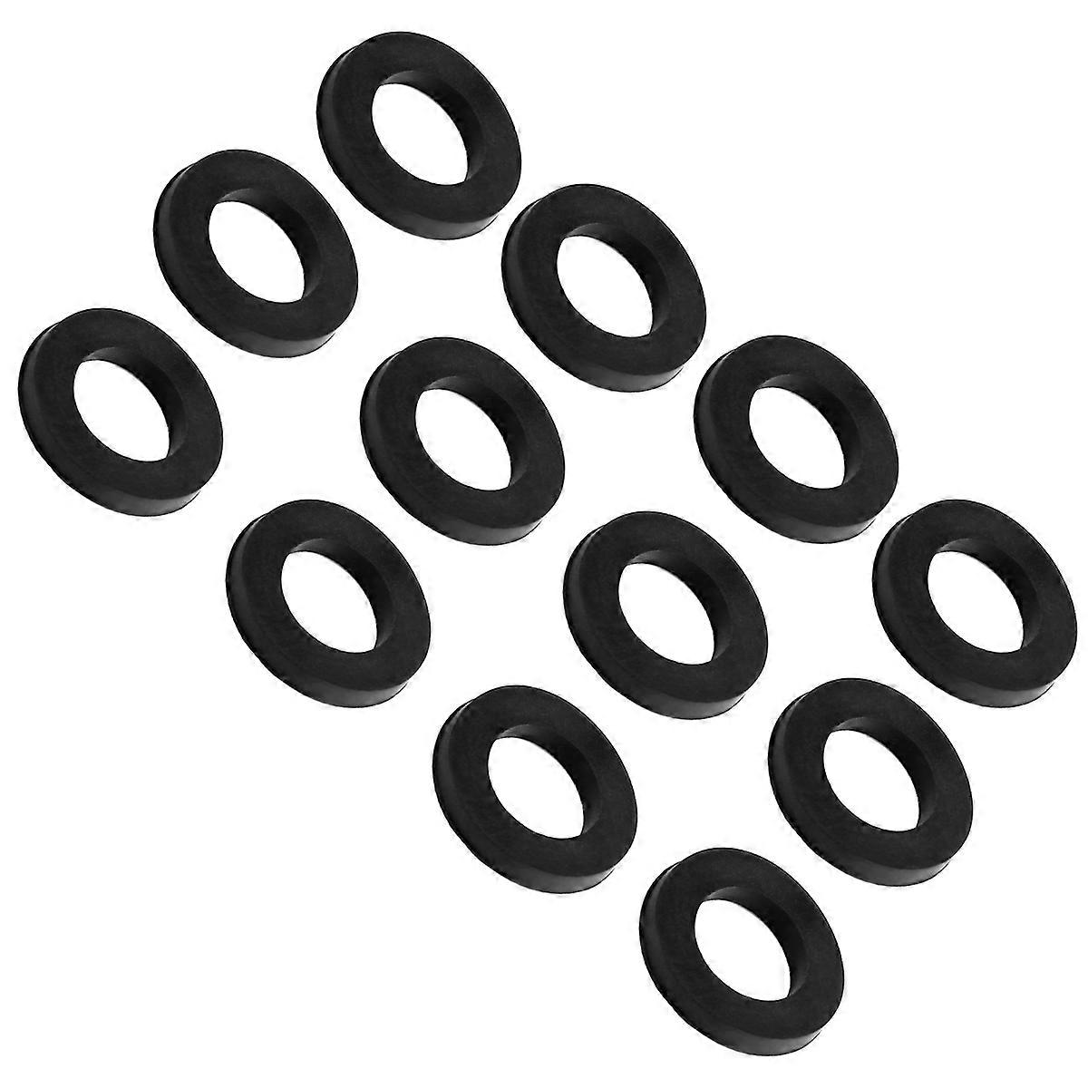 Leak Proof Sealing Gasket Hose Seal Ring Black Rubber 2X0.25cm Garden Use 100Pack