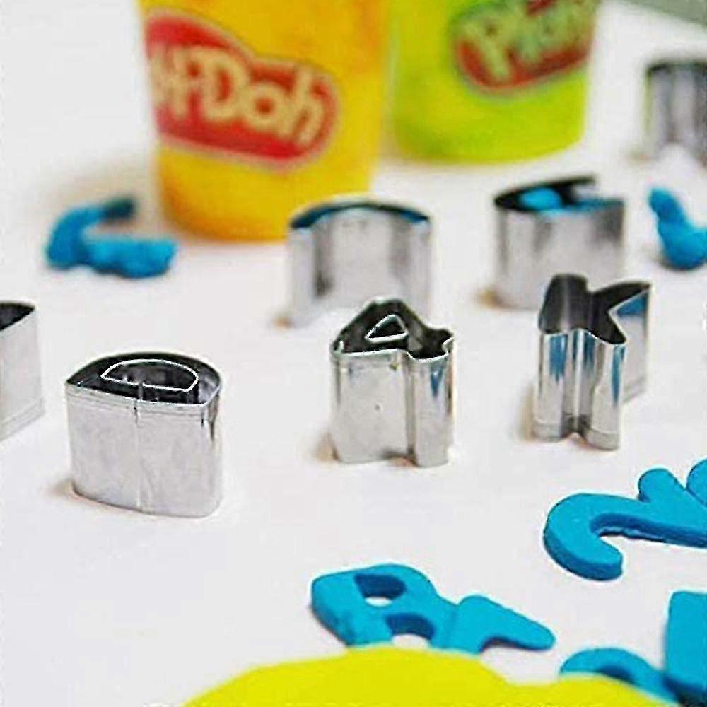 36-Piece Set of Stainless Steel Alphanumeric Cookie Cutters Suitable for Variety of Baking Projects